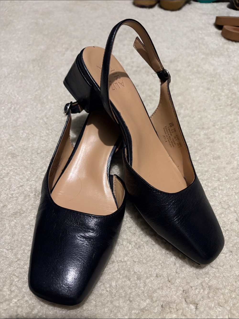 Naturalizer Leather Slingback Block Heels